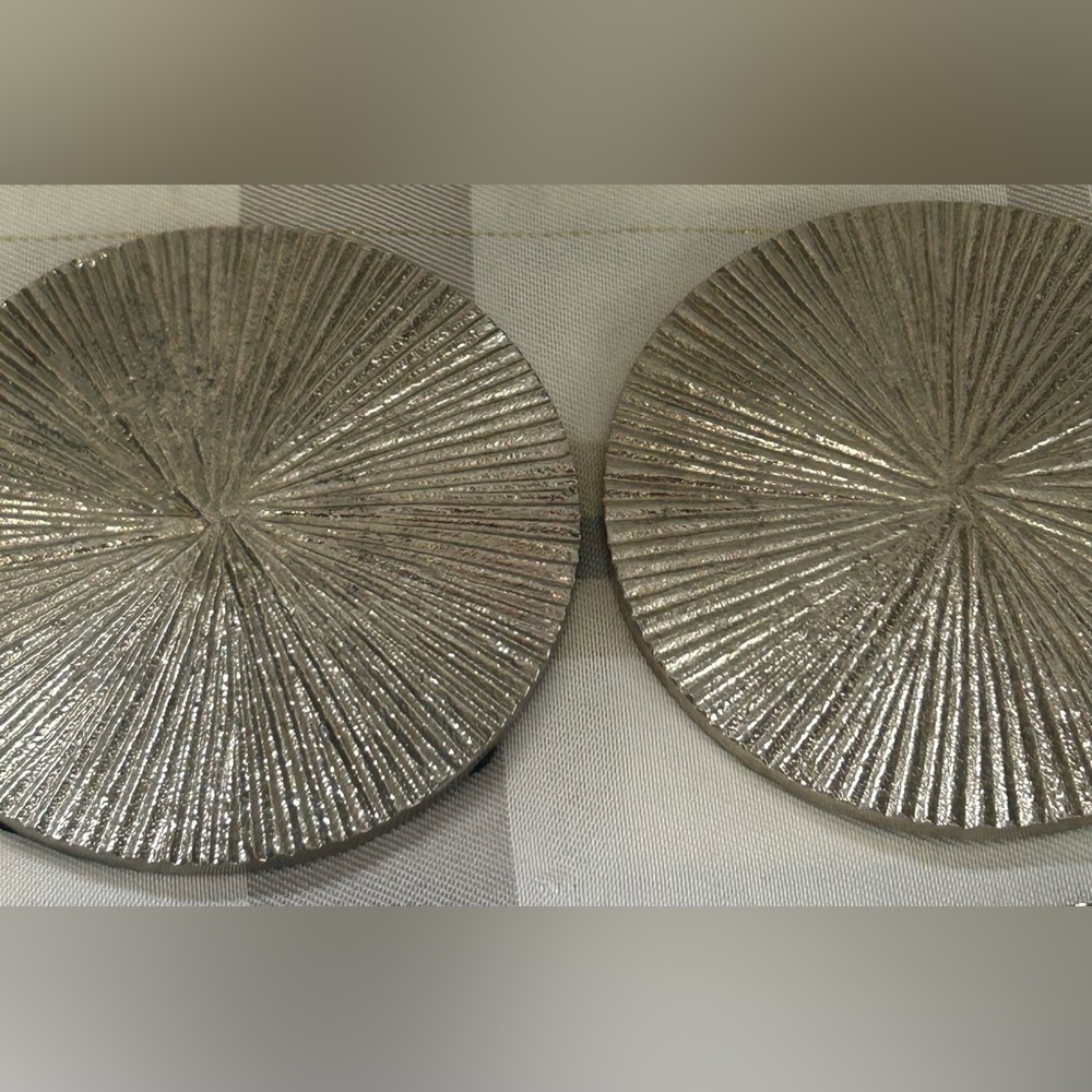 SIX VINTAGE COASTERS SILVER TONE - Picture 5 of 10